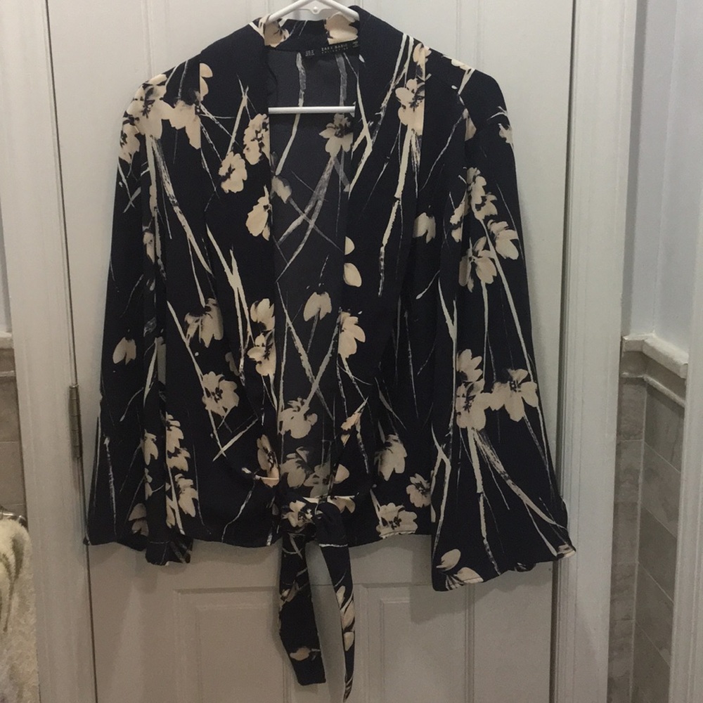 Zara log sleeve tunic shirt